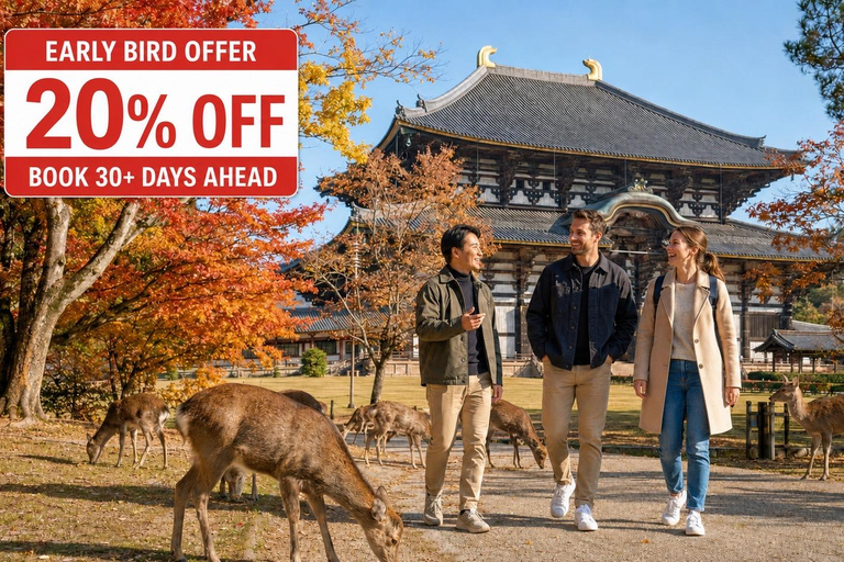 Nara: Autumn Colors, Deer & Historic Park Walk Early Bird 20% Off – Limited Autumn Offer