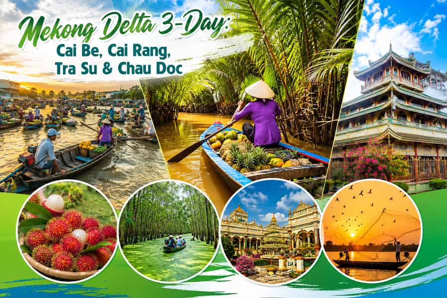 3-tägige Tour im Mekong-Delta: Cai Be, Cai Rang, Tra Su & Chau Doc. Foto: GetYourGuide