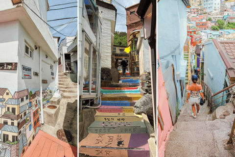 Busan: Taejongdae, crucero aéreo, pueblo y playa de GamcheonExcursión en grupo, encuentro en la estación de Seomyeon