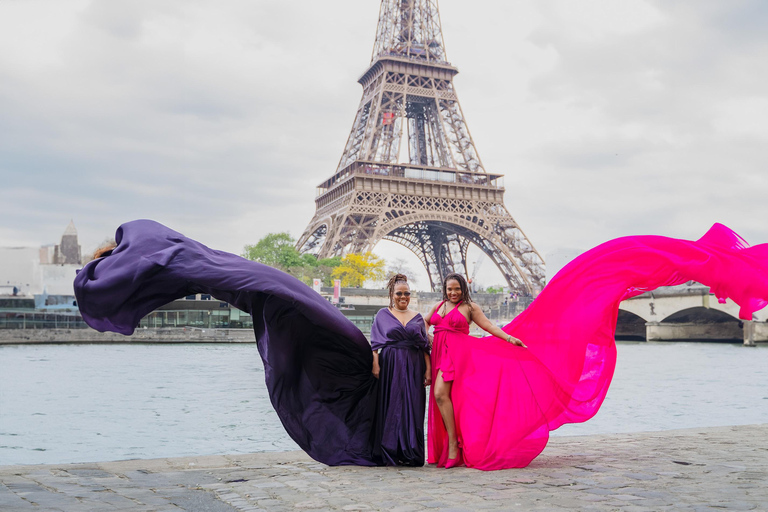 Parigi: Servizio fotografico privato di Flying-dress @jonadress