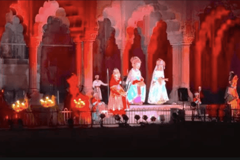 Delhi: Red Fort Light & Sound Show with Private Car & Guide Red Fort Light and Sound Show Ticket+Car+Guide