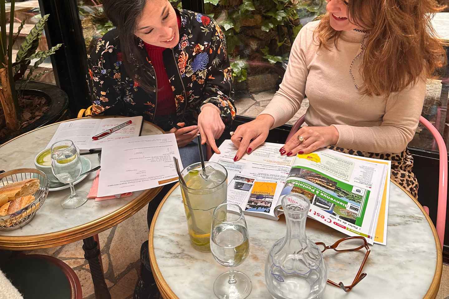 French lessons over a typical breakfast at the foot of Montmartre