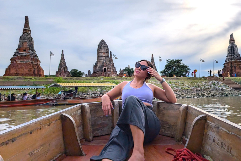 Ayutthaya: Privé Longtail Tour met optioneel tempelbezoekOptie 1: Tour van 50 minuten (geen tempelbezoek)