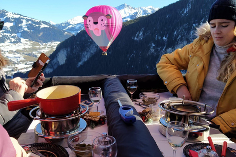 Lausanne: voo suíço com fondue num balão de ar quenteLausanne: Voo suíço com fondue num balão de ar quente