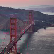 Vol de nuit au-dessus de San Francisco