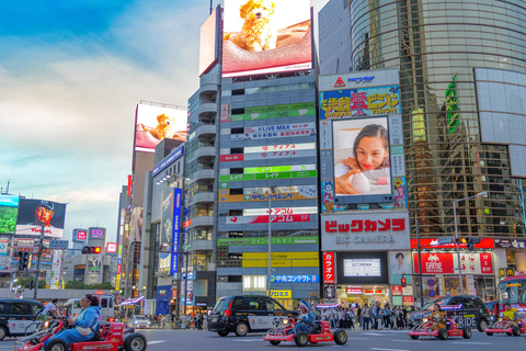 Passeio de karting em Shinjuku com roupa engraçada