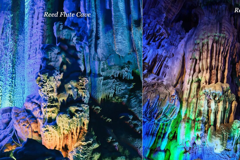 Guilin: Reed Flute Cave & Yangshuo Rafting Private Day Tour Guilin: Reed Flute Cave and Yangshuo Rafting No Tour Guide