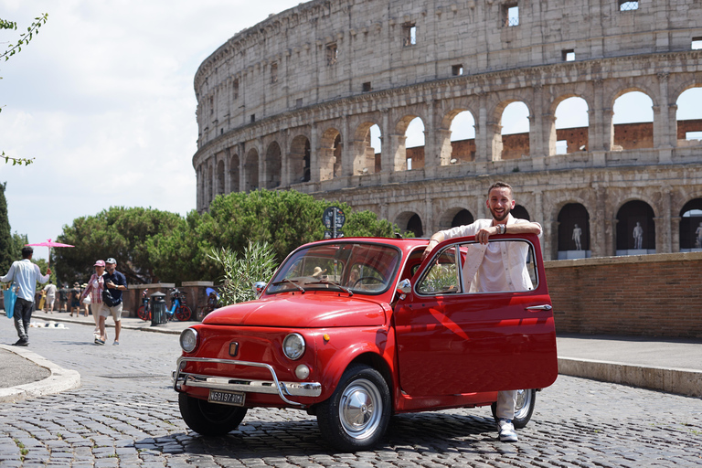 Rome : Visite guidée de la Fiat 500 avec photographeVisite privée