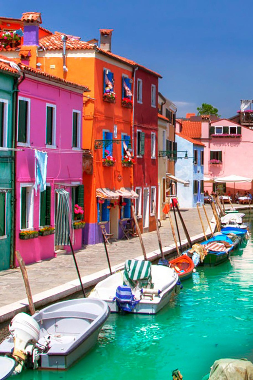 ヴェネツィア発：ムラーノ島、ブラーノ島、トルチェッロ セルフガイド