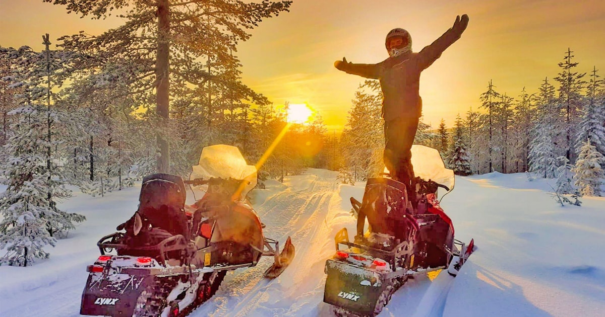 Desde Rovaniemi Safari En Moto De Nieve Por La Naturaleza Salvaje Del