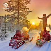 Au départ de Rovaniemi : Safari en motoneige dans la nature sauvage de l'Arctique