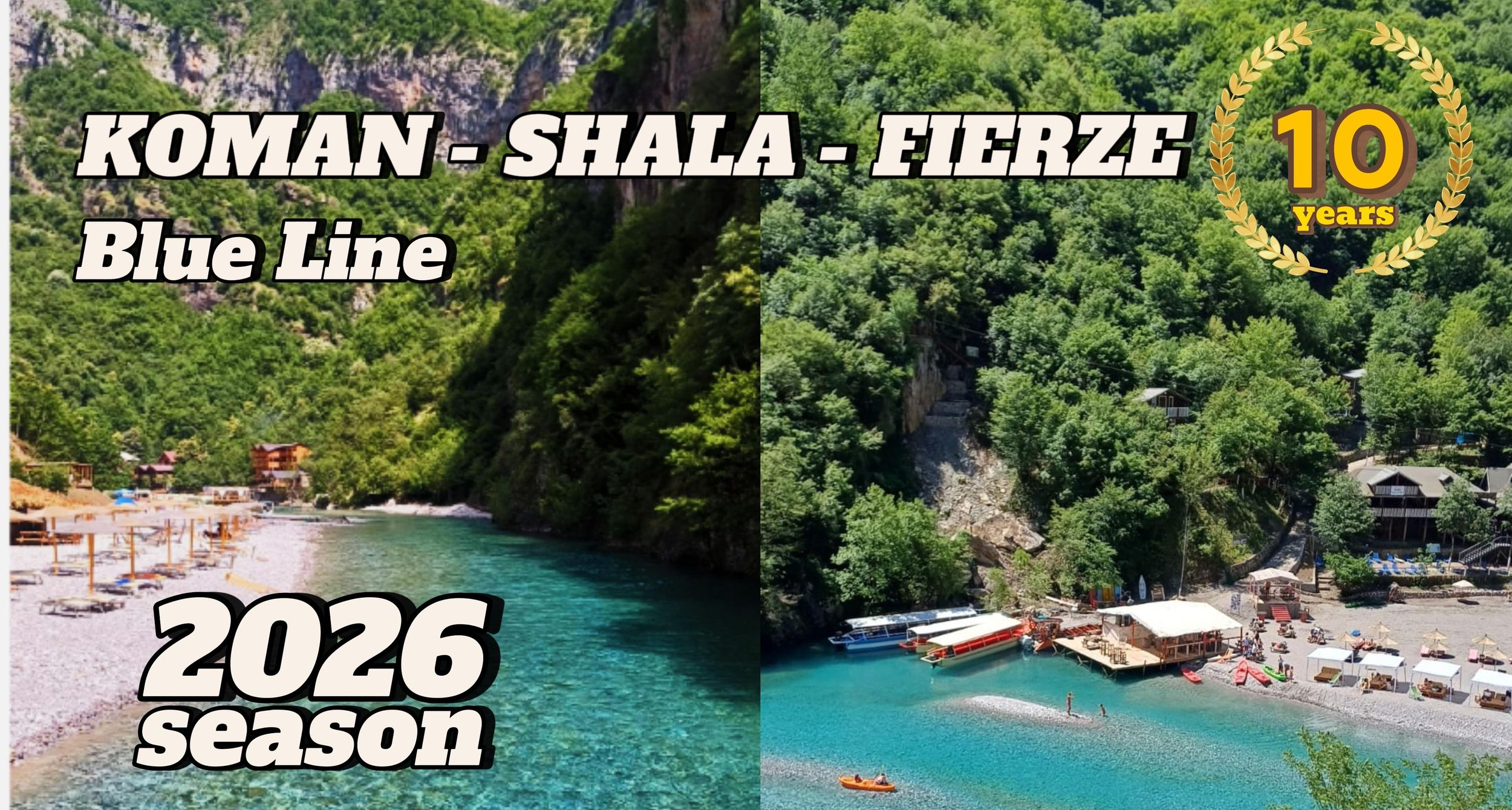 Koman, Shala River Bootsfahrt nach Fierze.