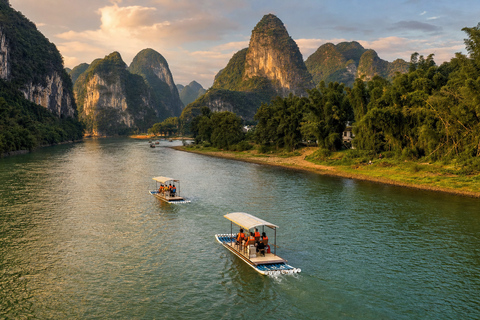 Yangshuo: Li River Bamboo Raft Tickets with Route Options Yangdi to Xingping: Full Scenic One-Way Route