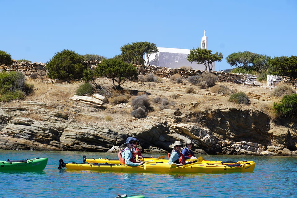 Naxos, Sea Kayak Trip at Rina Cave with Snorkeling & Picnic - Housity