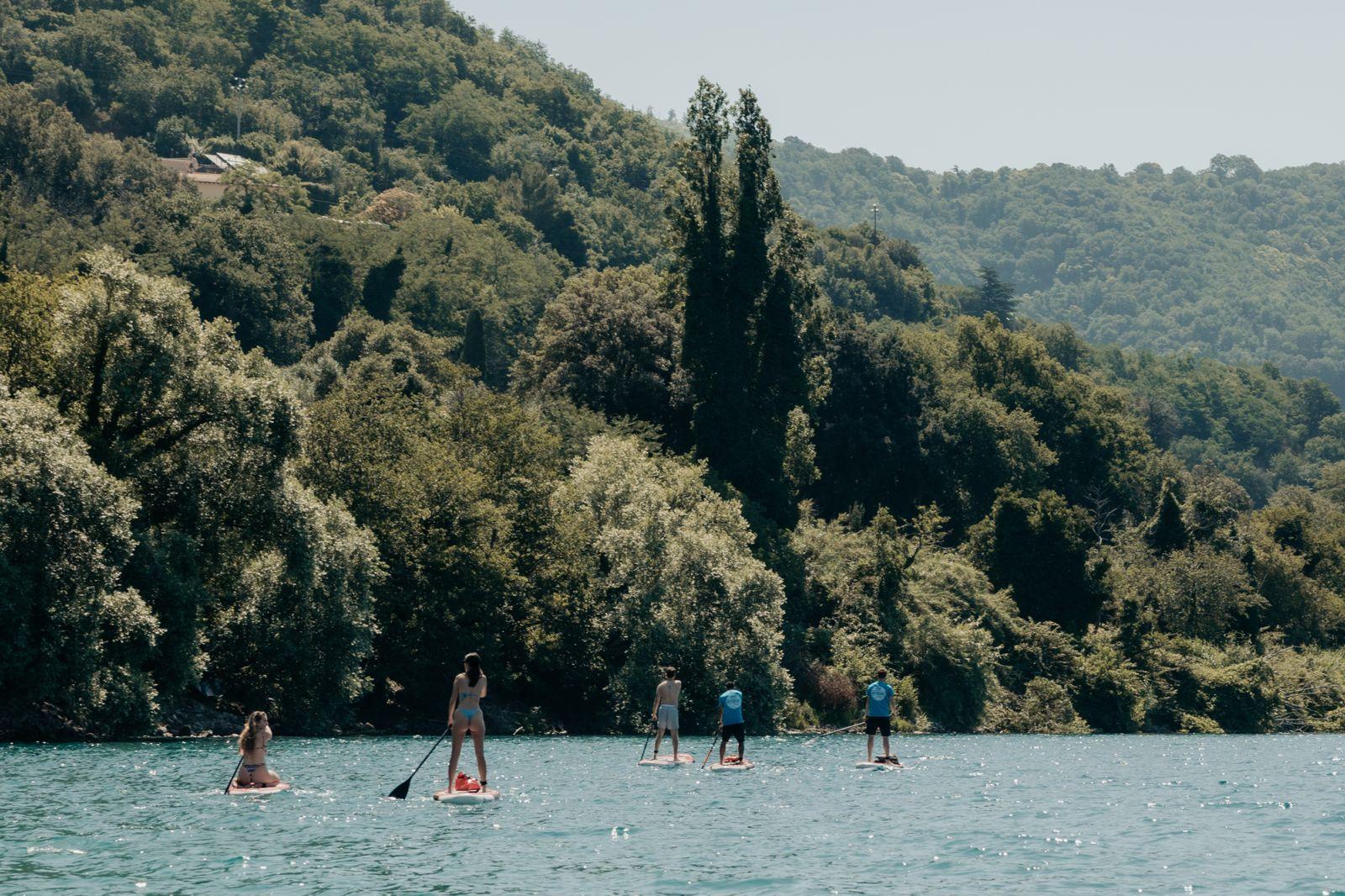 Stand-up-Paddling in Castel Gandolfo