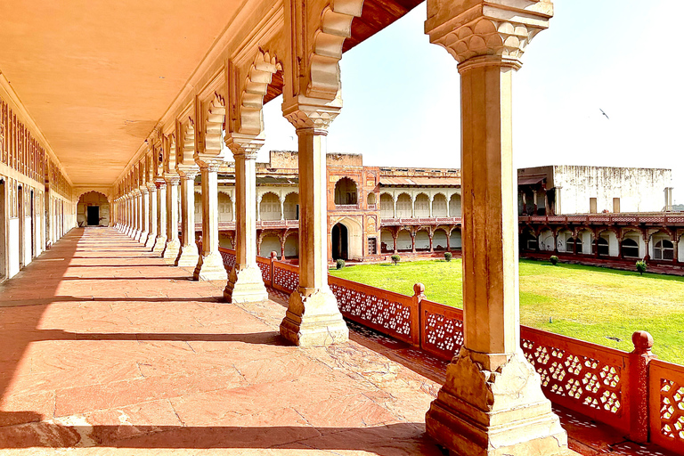 Excursion au lever du soleil à Agra en voiture, le même jour, à partir de DelhiTaxi + guide touristique + billet pour le Taj Mahal