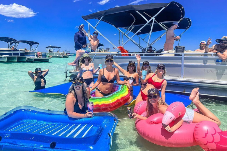 Party Pontoon Boat w/ Captain, Private up to 12ppl 6 Hours Boat Rental For 12 People