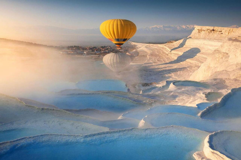 Antalya: Pamukkale Guided Tour With Optional Balloon Flight Pamukkale Balloon Only w/Transfer from Pamukkale Hotels