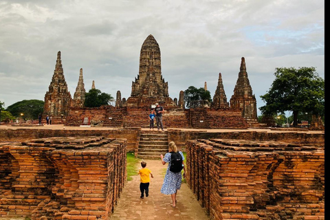 Ayutthaya Sunset Boat &amp; UNESCO-tempel: Flerspråkiga.Privat rundresa på vietnamesiska