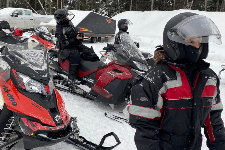 Montreal: Canadian Forest Guided Tour by Snowmobile Snowmobile for One Person
