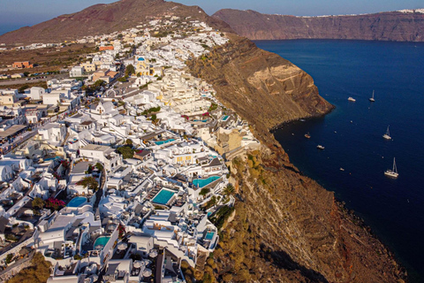 Santorini : Day Tour with mini bus and sunset in oia