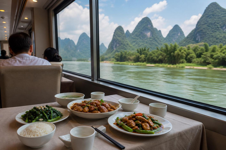 Guilin: Li River Cruise to Yangshuo with Optional Cave Tour 4-Star Cruise Ticket + Lunch + Pickup