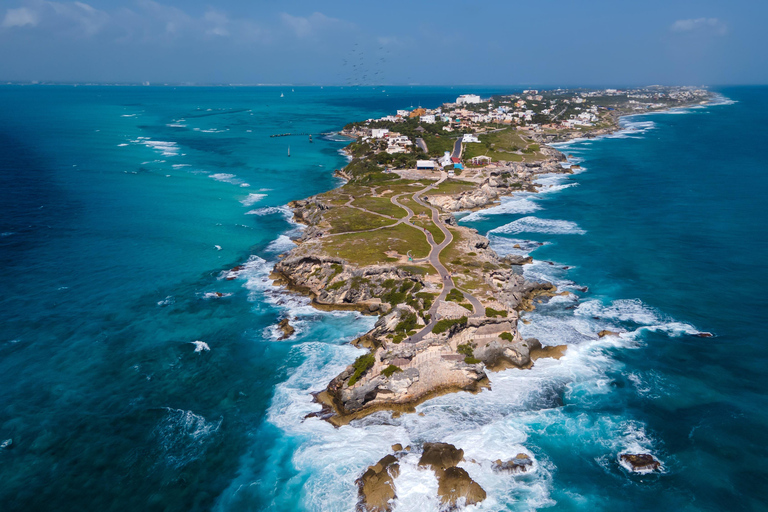 Catamaran Ride with Snorkeling, Open Bar, and Lunch from Isla Mujeres Catamaran Ride: Snorkel, Open Bar, Lunch & Hotel Pick-Up