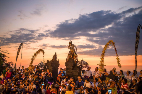 Bali: Ticket de entrada a la Danza del Fuego Kecak y Visita al Templo de UluwatuDanza Kecak con Visita al Templo de Uluwatu - Traslado al Hotel