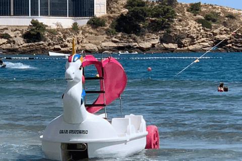 Pedal boat rental with snorkeling in Alicante or Playa de San Juan Pedal boat rental with snorkel in Alicante