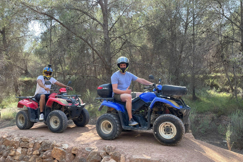 Benidorm: Two-seater quad bike tour with a stop at waterfalls for swimming