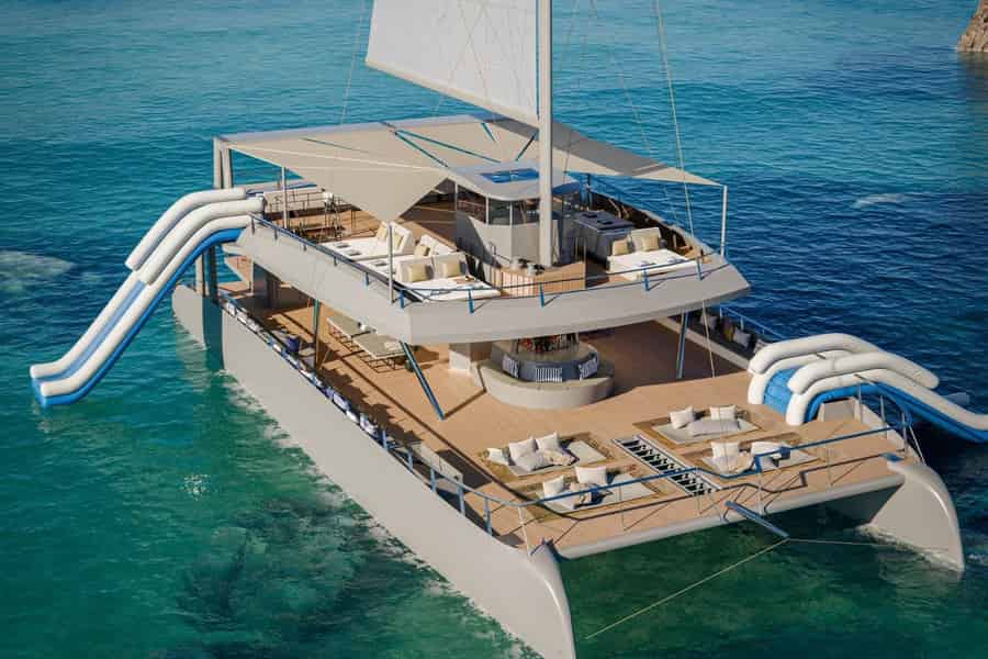 Mallorca: Premium-Katamaran-Tagesausflug mit Essen, Schwimmstopp und VIP-Bereich-Option. Foto: GetYourGuide Mallorca: Premium-Katamaran-Tagesausflug mit Essen, Schwimmstopp und VIP-Bereich-Option. Foto: GetYourGuide