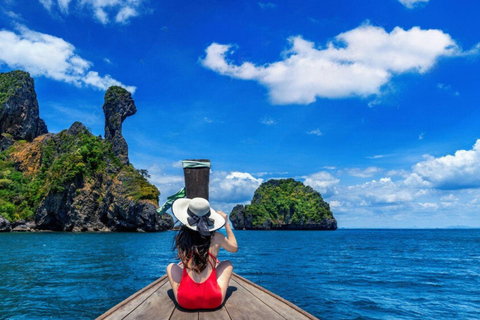 Krabi: 4 öar och grottor båttur med lunch4 öar tur med motorbåt