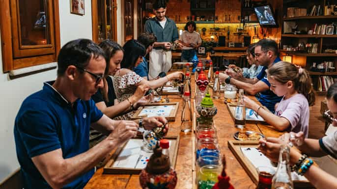 Istanbul: Turkish Mosaic Lamp Workshop with Drinks & Snacks