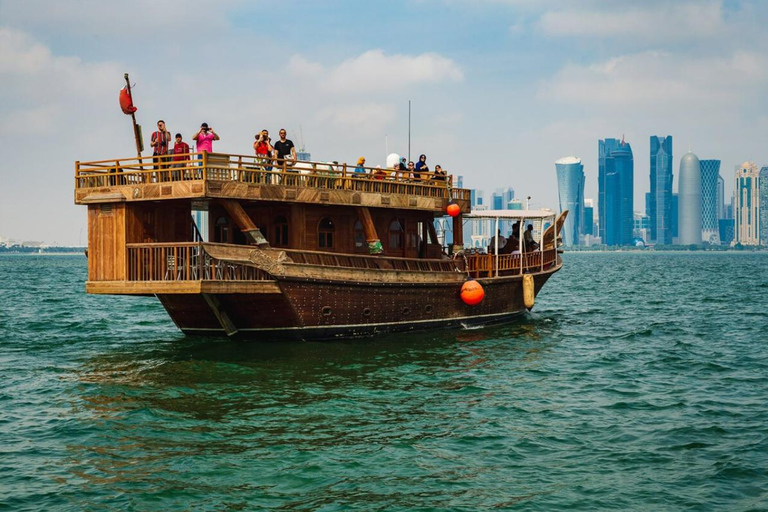 Doha: Arabian Heritage Dhow Tour with Skyline Views Dhow Cruise Meeting Point Tour