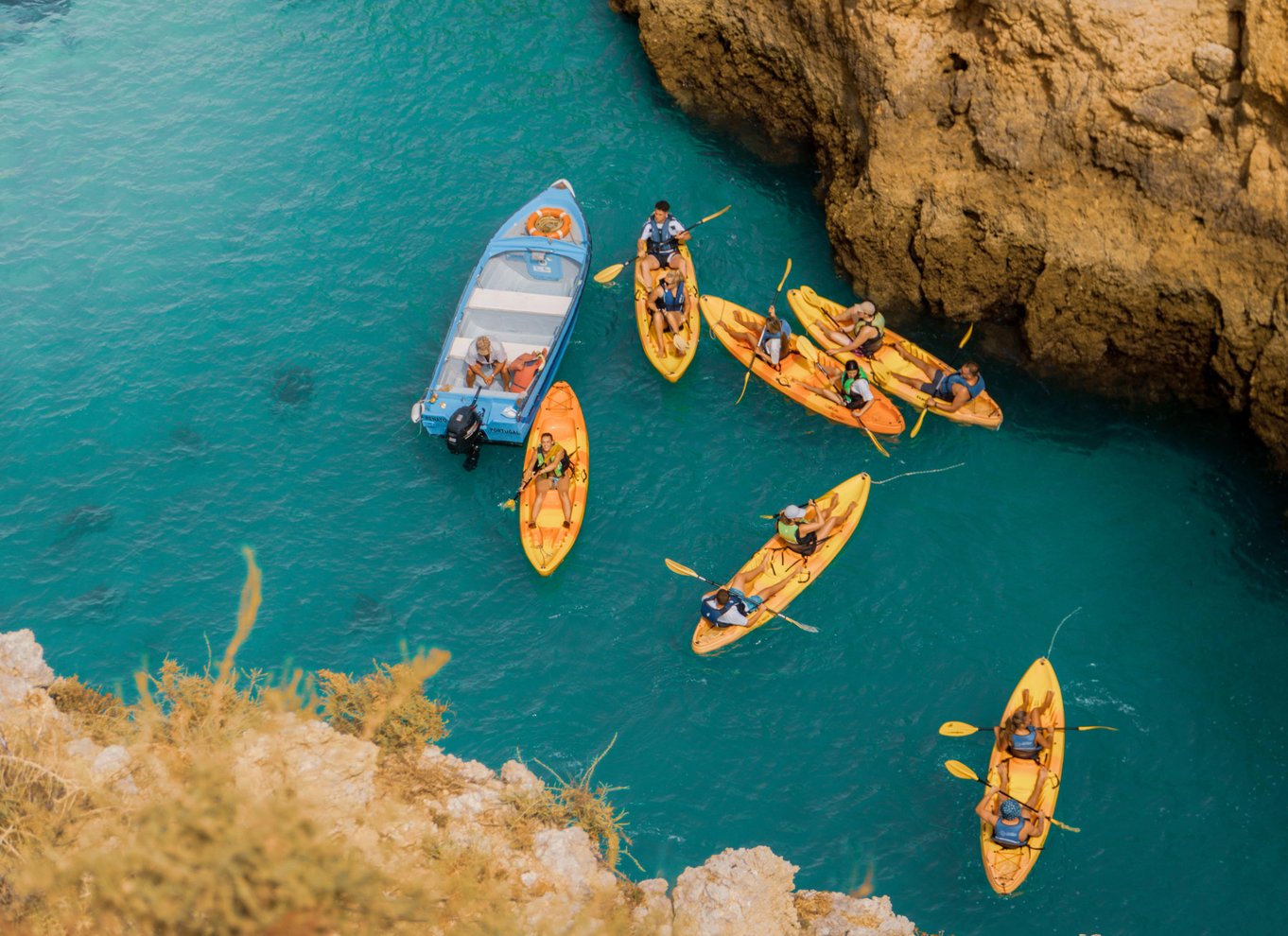 Fra Lagos: Kajaktur i Ponta da Piedade-grotterne fra katamaran