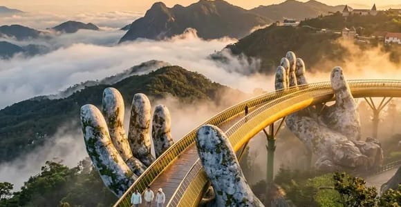 Da Nang/Hoi An: Golden Bridge, Lady Buddha, Marble Mt ,Caves