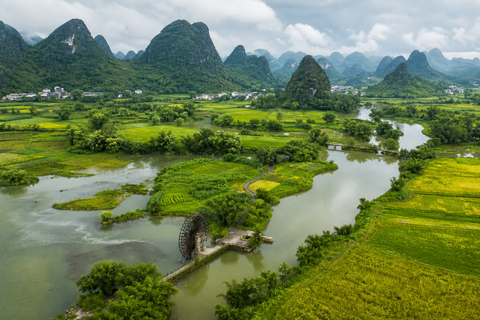 Yangshuo Ticket: Ruyi Peak, Silver Cave, Yulong River & More Li River Bamboo Raft Round Trip with Shuttle
