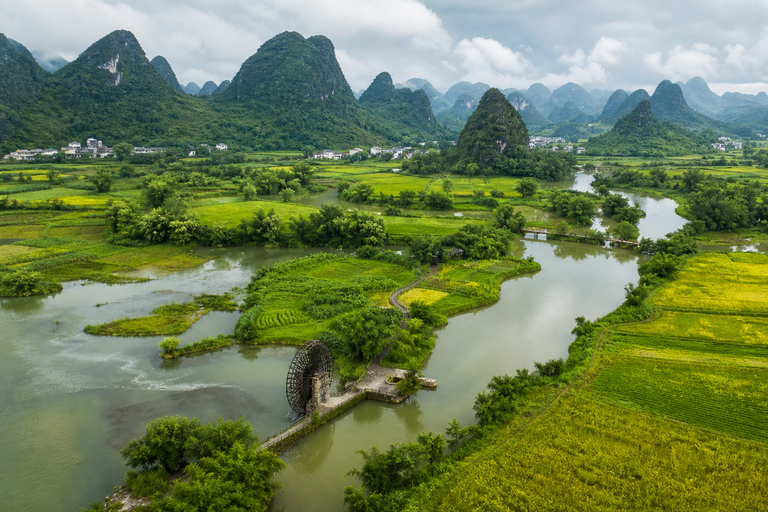 Yangshuo Ticket: Ruyi Peak, Silver Cave, Yulong River & More Li River Bamboo Raft Round Trip with Shuttle