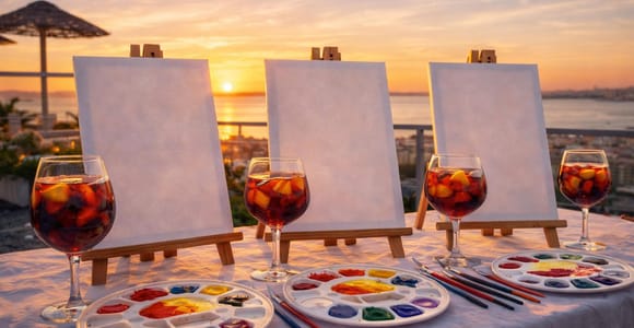 Lisbon: Sunset & Sangria Sip & Paint | Easel Escape
