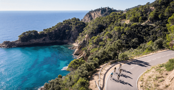 Guided road bike route along the Costa Brava