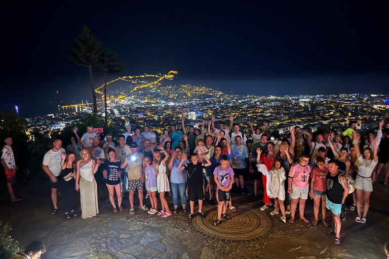Alanya: Night Safari and Disco Boat Tour with Dinner