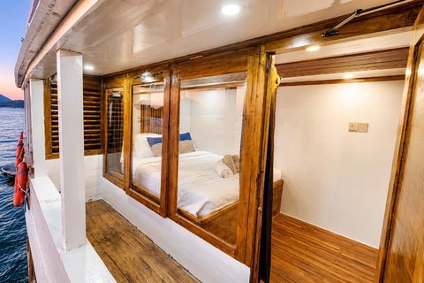 Labuan Bajo: 3-Day Komodo Sailing Luxury Boat with All Fees Deluxe Boat - Private Standar Room (2pax/room)