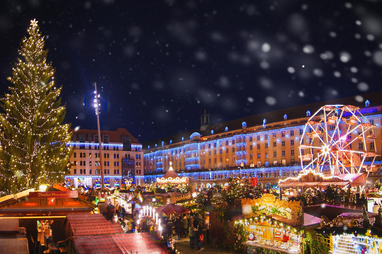 Vanuit Praag: Kerstmarkten en rondleiding door de oude stad in Dresden