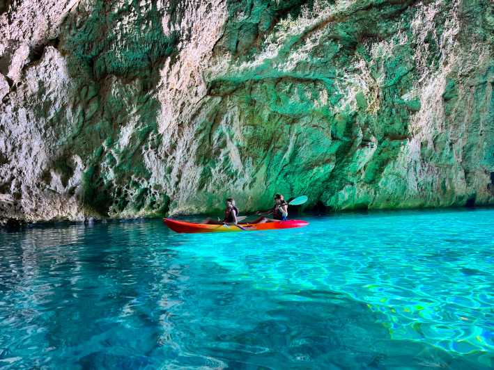 Cova dels Orguens : Exploration des grottes en kayak et en plongée avec masque et tuba
