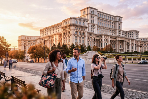 Bucharest: Parliament, Ceausescu Mansion & Village Museum COACH TOUR Audio guide in 24 languages