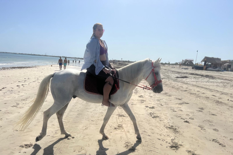 Djerba: Beginner paardrijles voor volwassenen en kinderen.