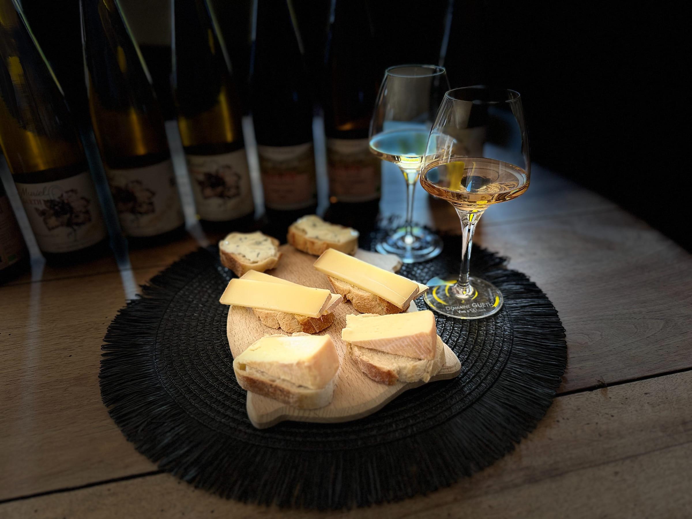 Wagen Sie die Kombinationen von Käse und elsässischen Bioweinen