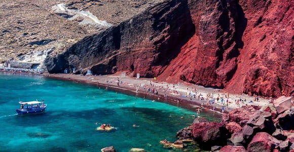 Santorini: Beach Escape with Hotel Pickup and Tour Escort