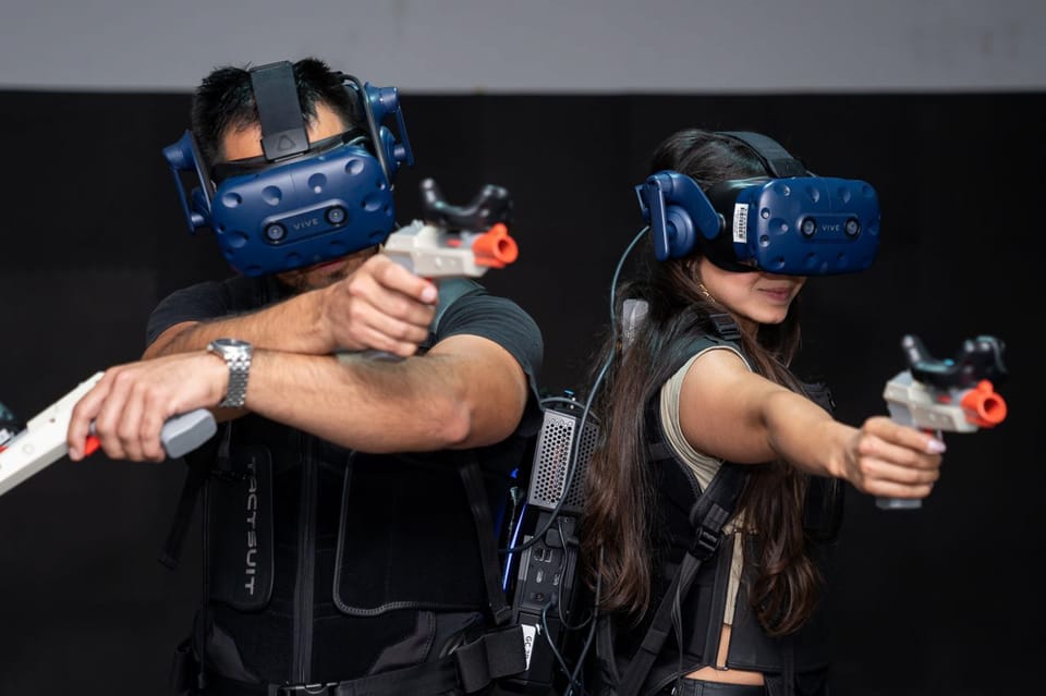 VR Escape Room Gun Shooting Simulator HTC Virtual Reality 9D Arcade SEE  VIDEO