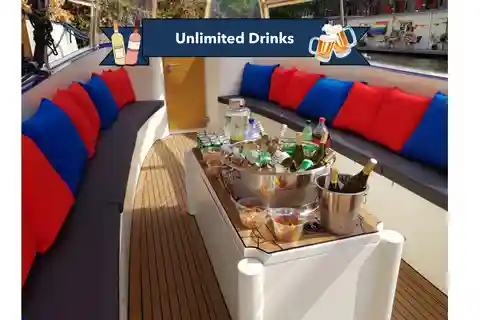 Amsterdam: Canal Booze Cruise med mulighed for ubegrænsede drinks